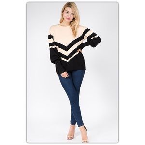 Black and White Oversized Sweater
